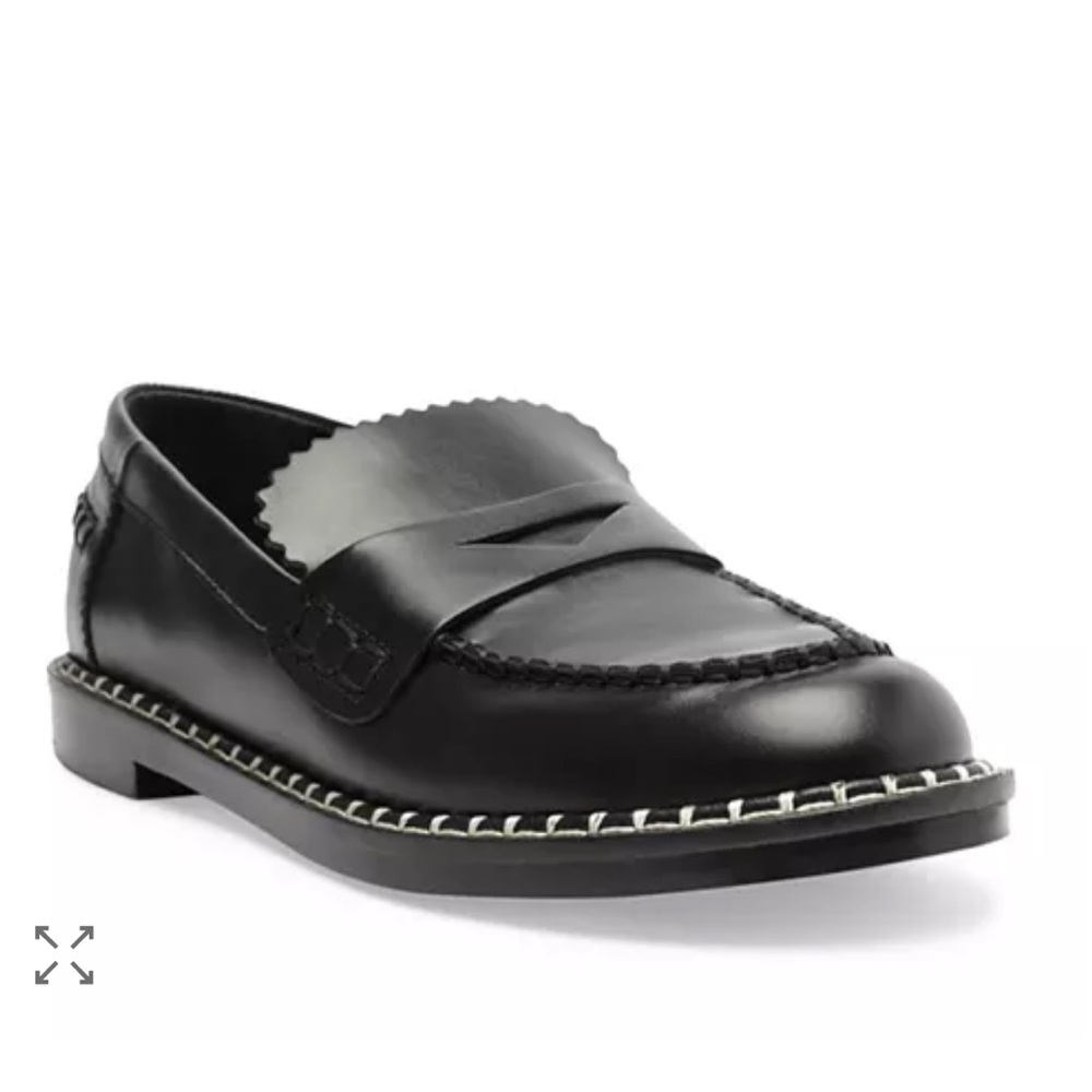 SCHUTZ Black Leather Loafers